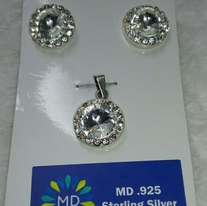 .925 sterling silver all sets earrings and pendant